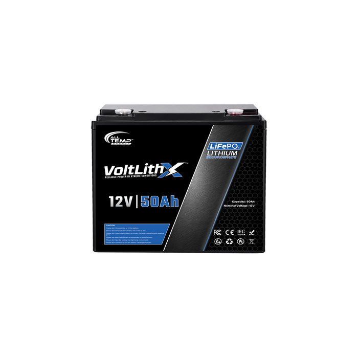 VoltLithX VX12-50 12V 50Ah Portable LiFePO4 Battery