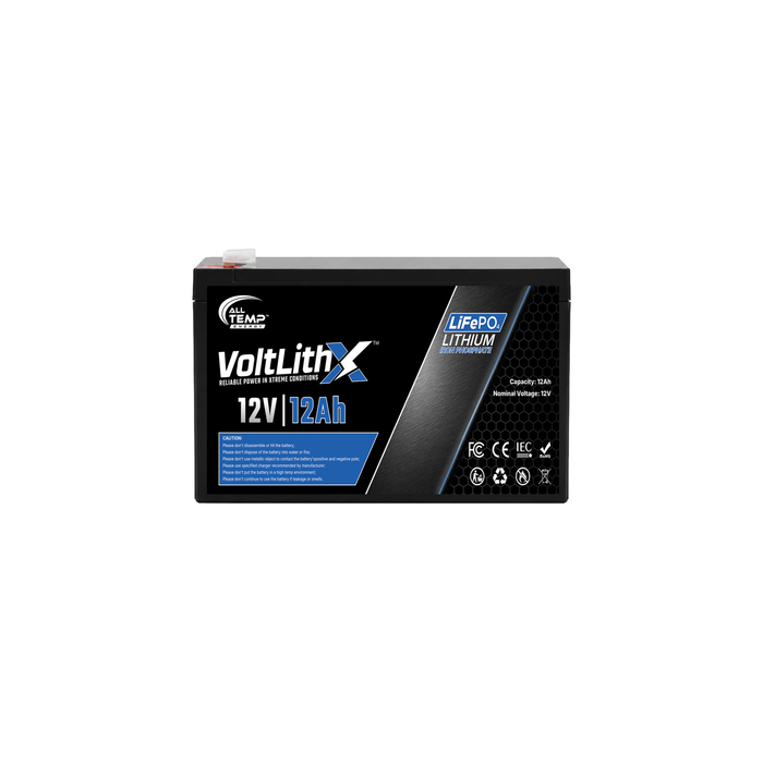 VoltLithX VX12-08 12V 8Ah Portable LiFePO4 Battery