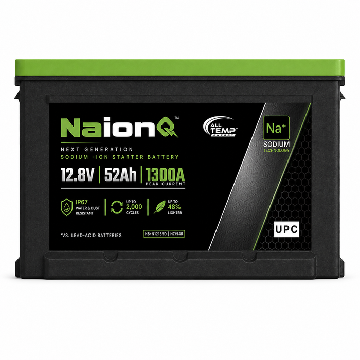 NaIonQ H8-N12135D 12.8V 52Ah Sodium-Ion Starter Battery